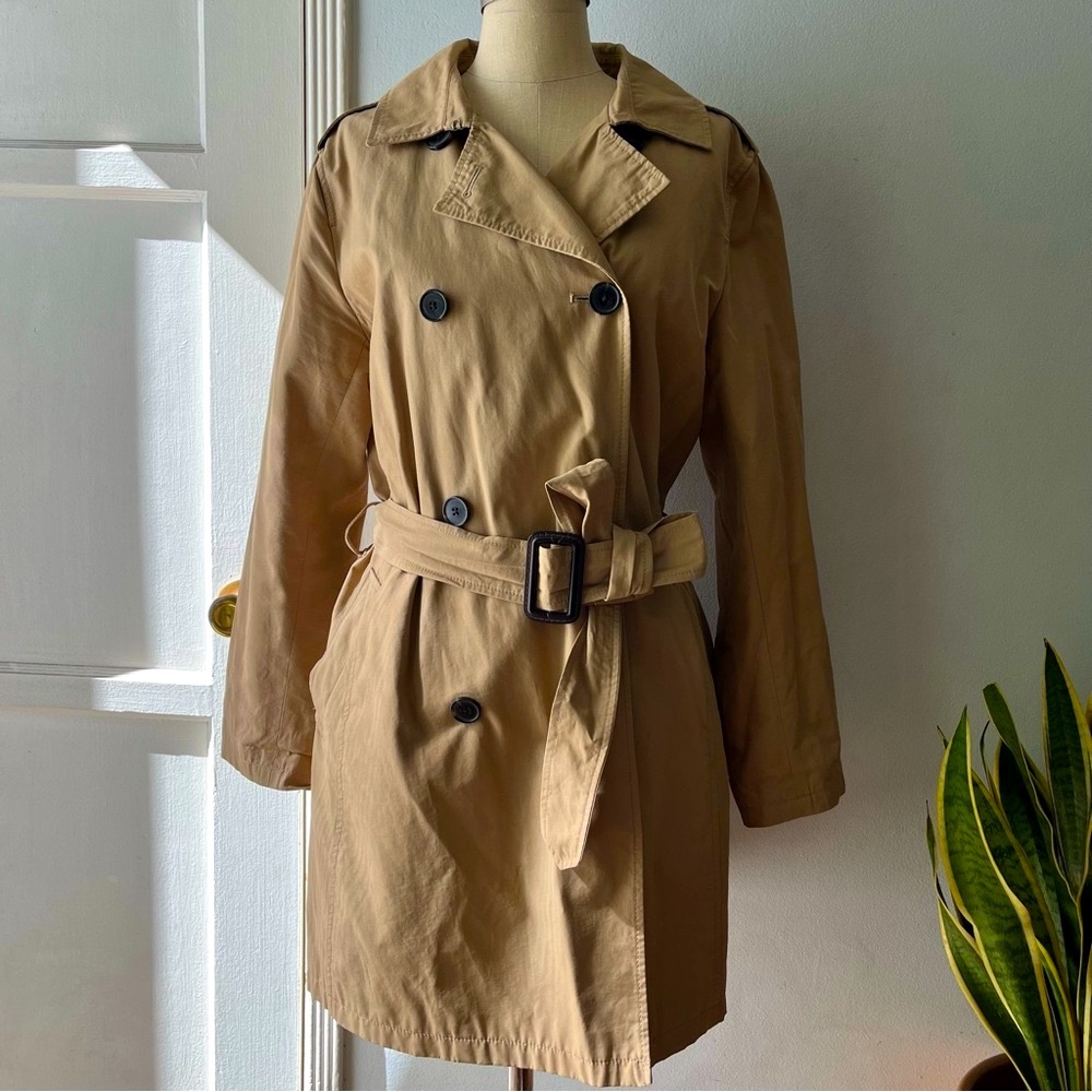 ON•Classic Tan Cotton Trench Coat•Sz L